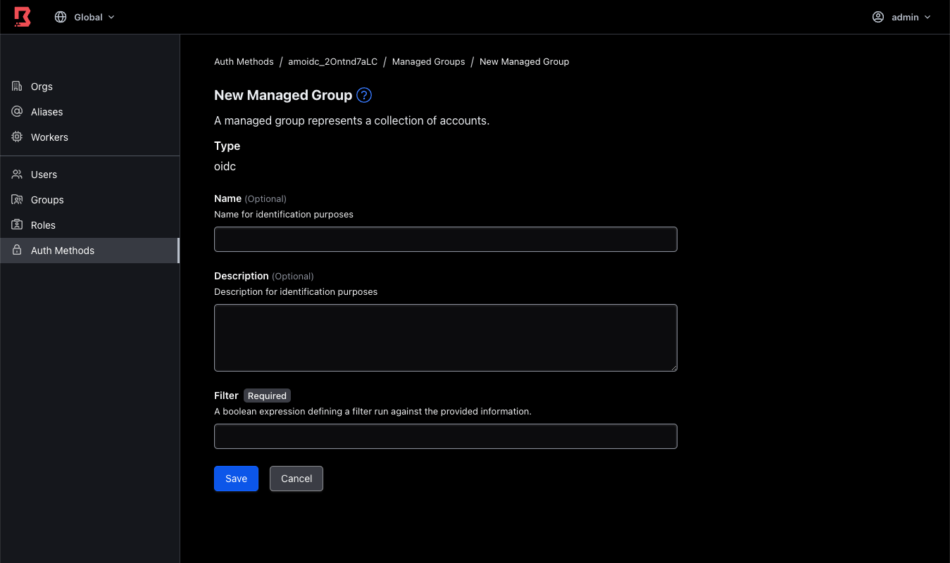 New managed group form