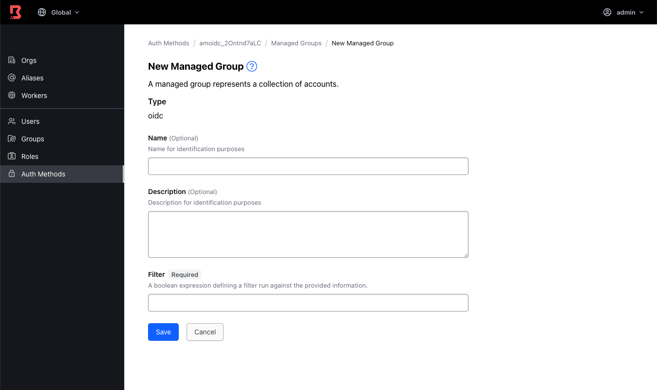 New managed group form