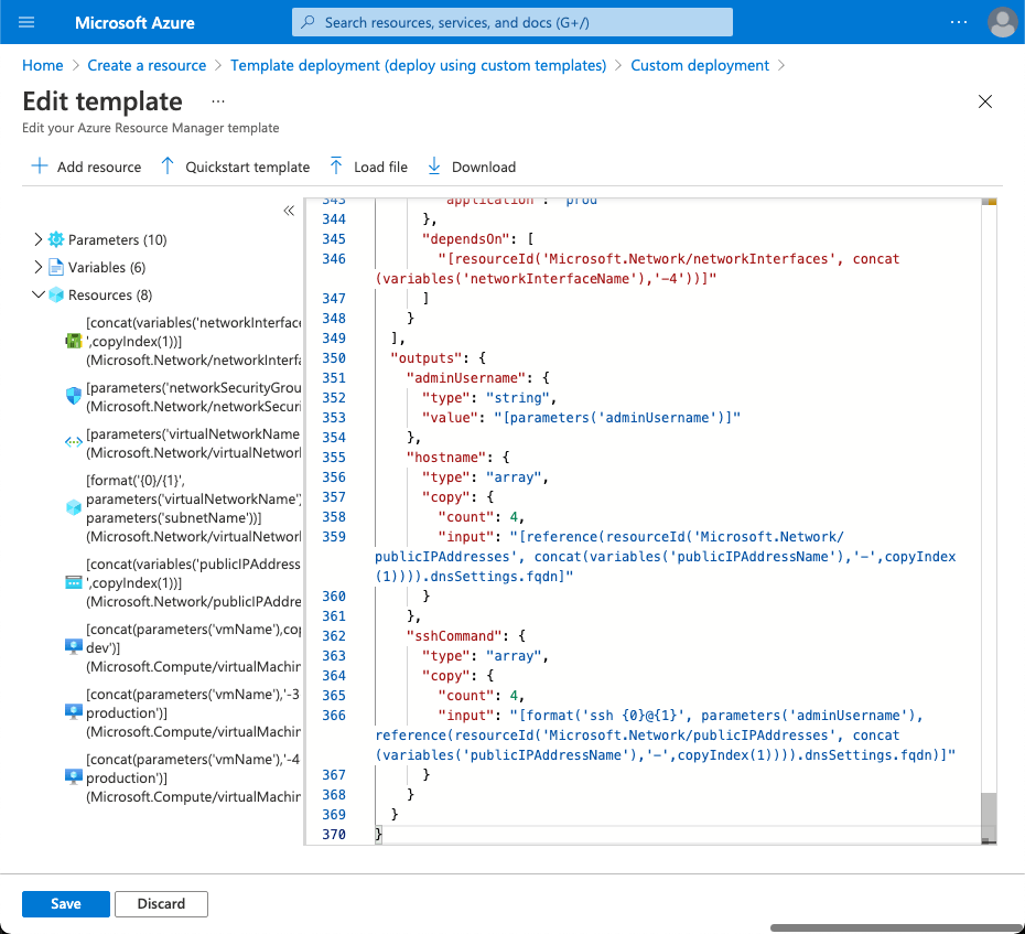 Azure Resource Template