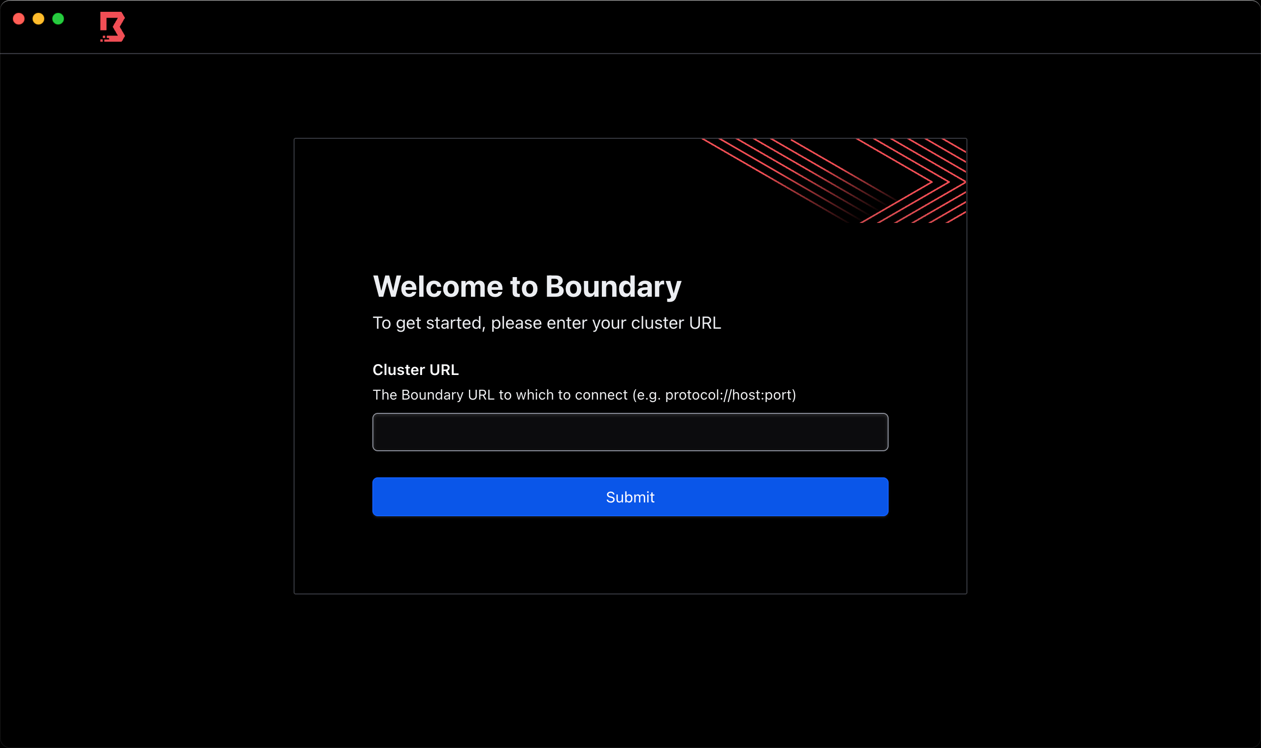 Boundary Desktop cluster URL