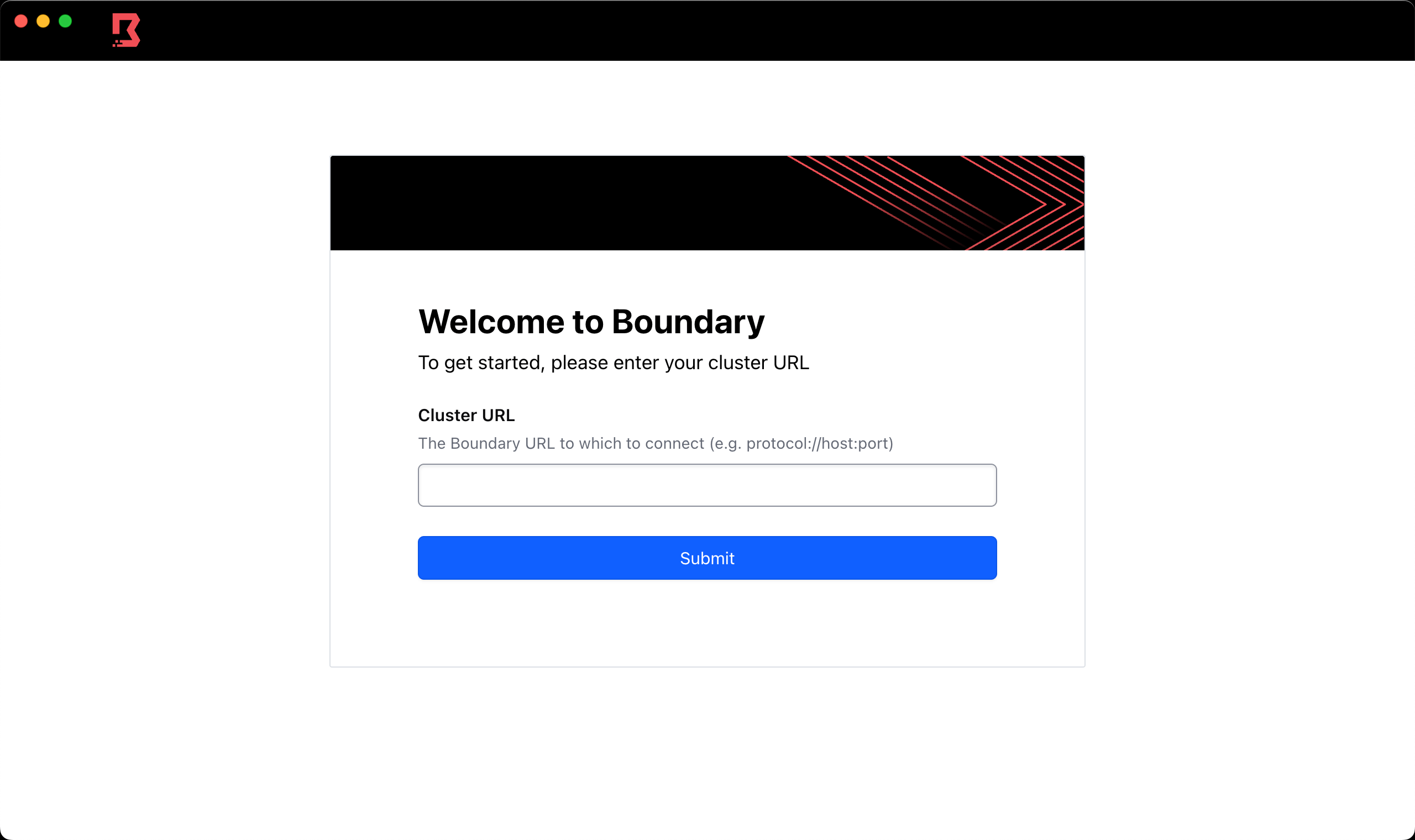 Boundary Desktop cluster URL