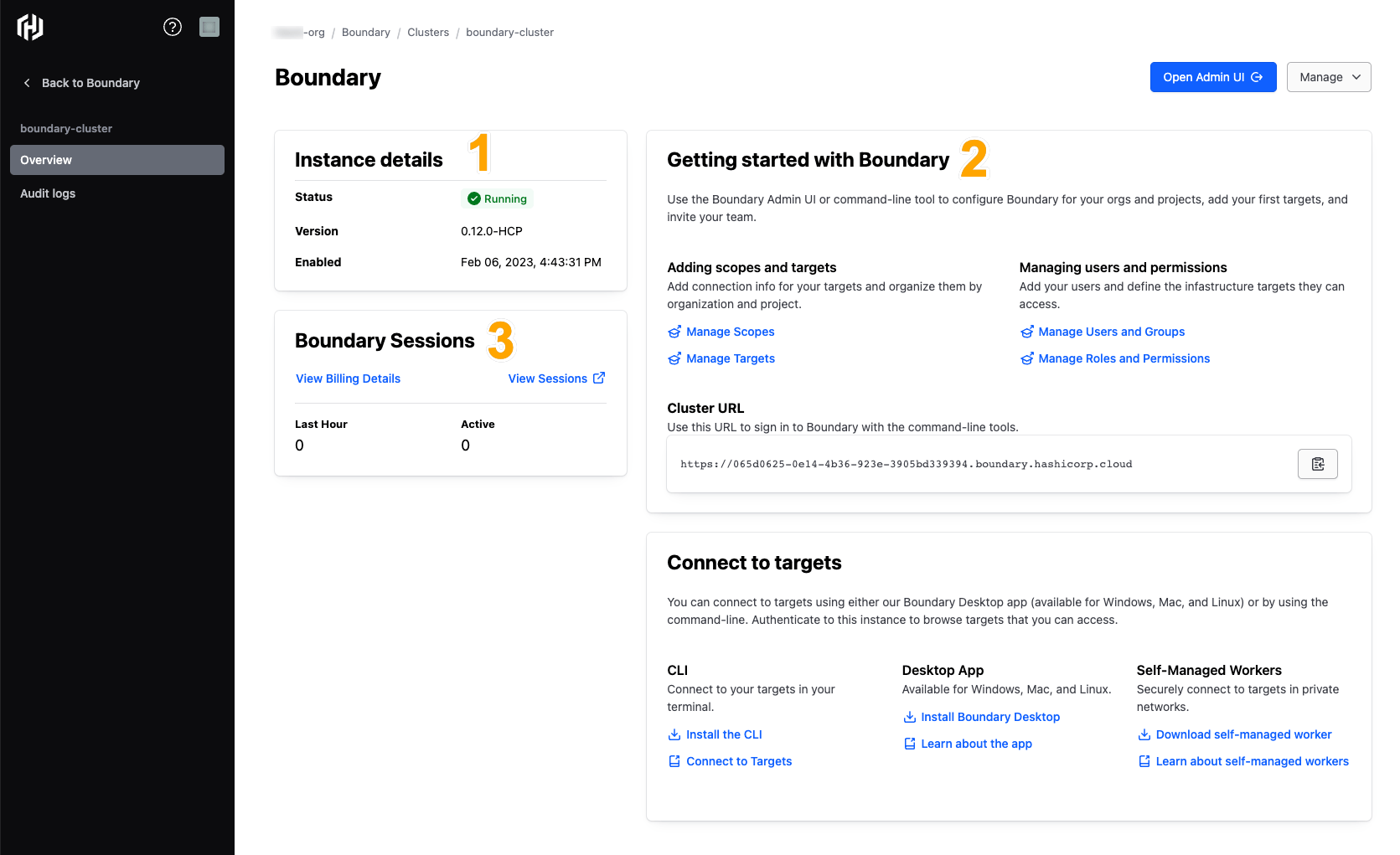 HCP Boundary cluster overview