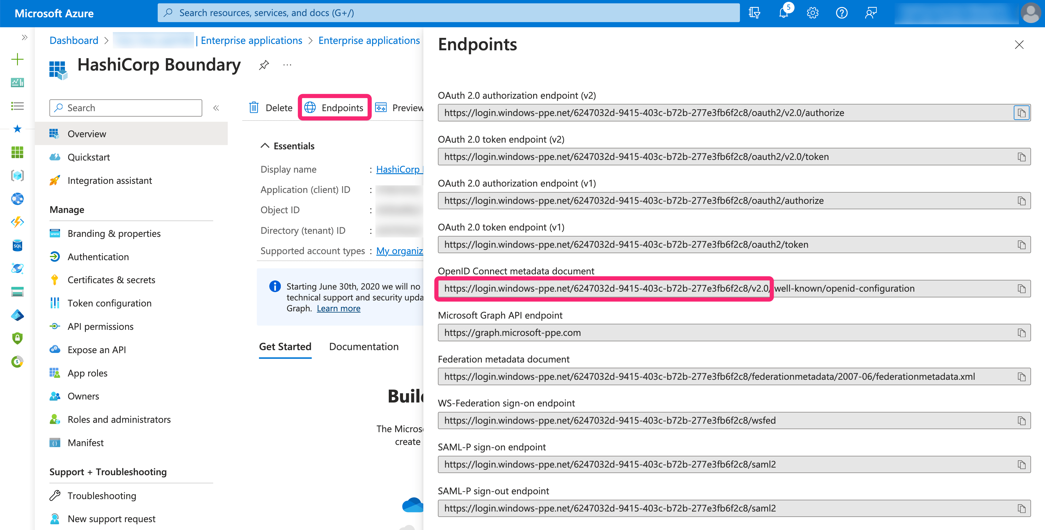 Azure App Endpoints