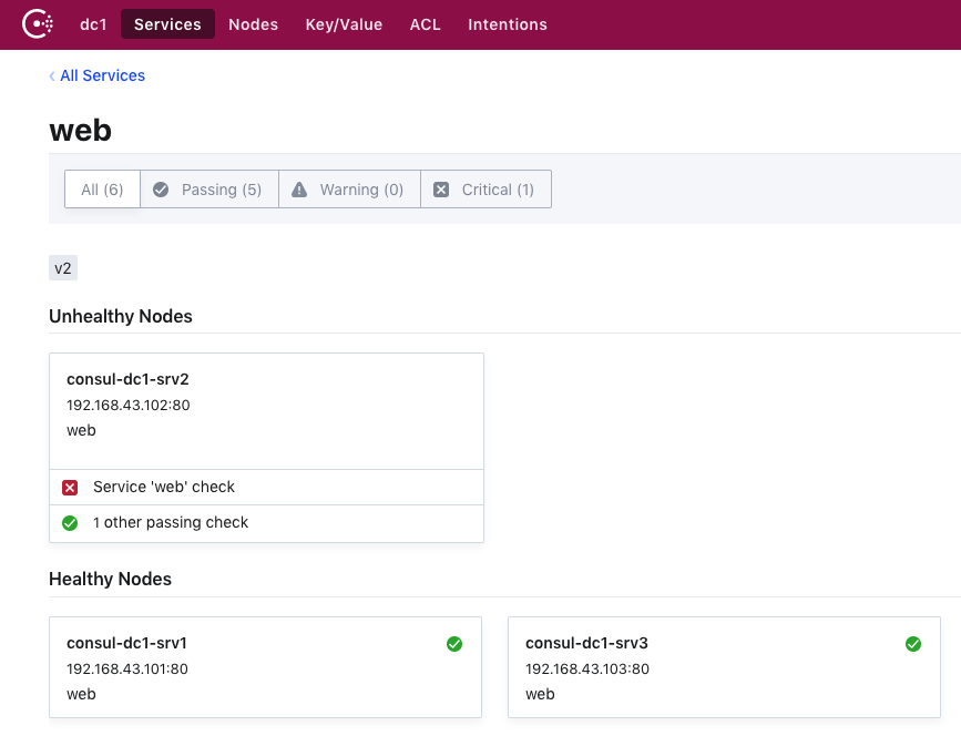 Unhealthy web service