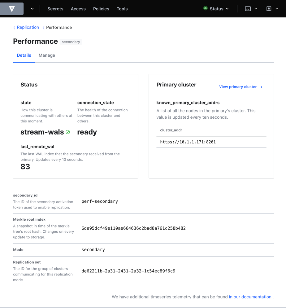 Performance Secondary