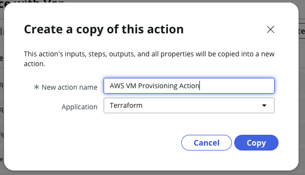 Screenshot of the ServiceNow Rename Action Screenshot: ServiceNow Rename Action
