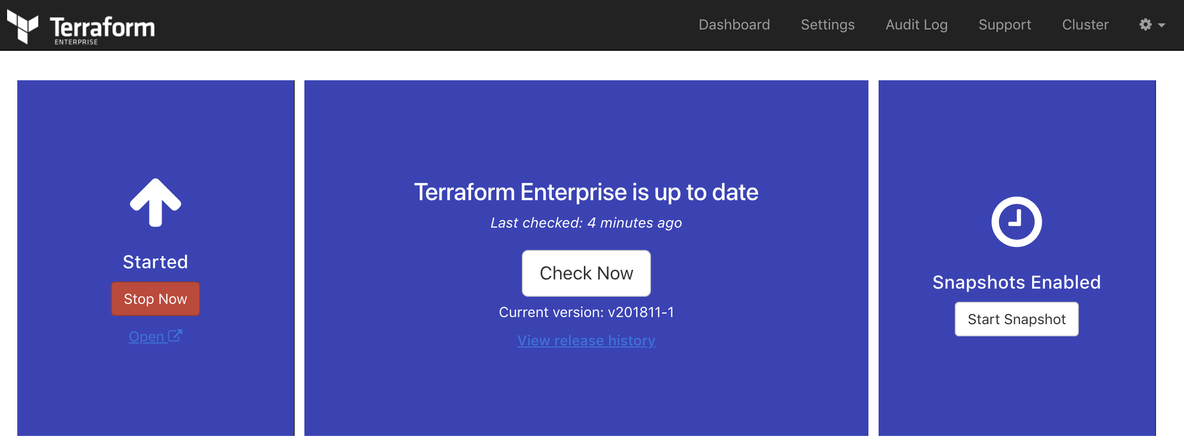 Terraform Enterprise Installer Dashboard