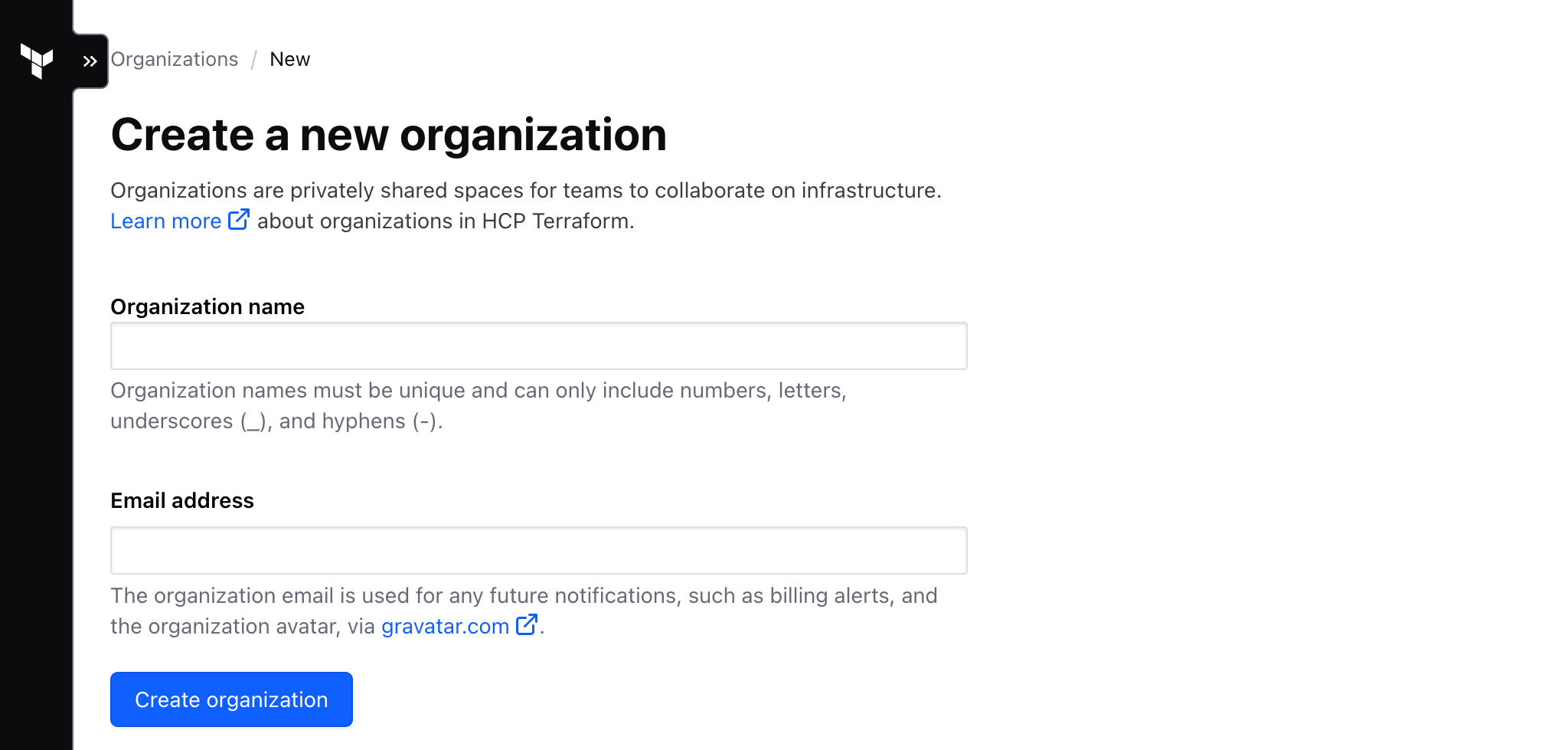 Create Organization